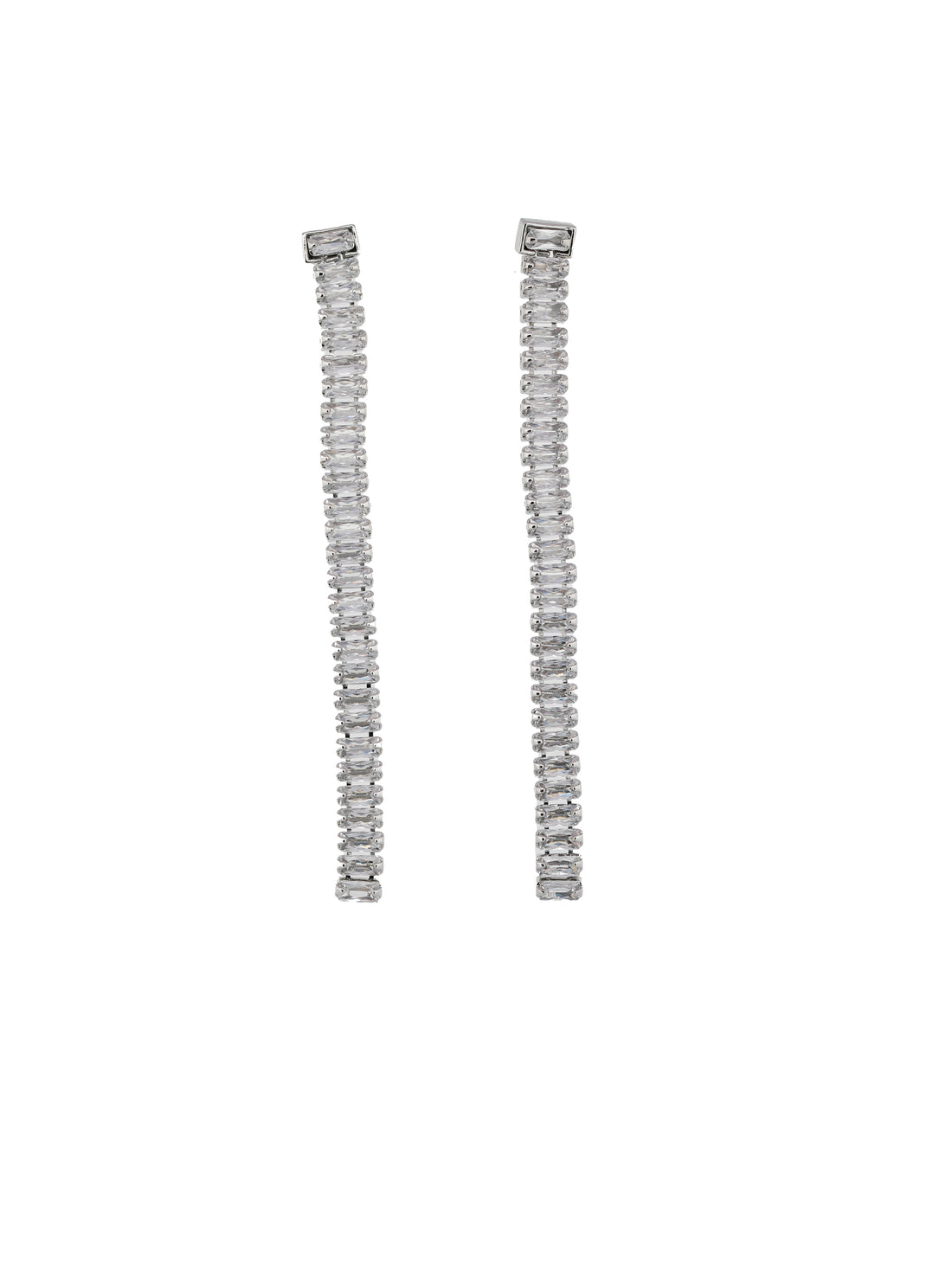 Zircon Line Drop Earrings 11526