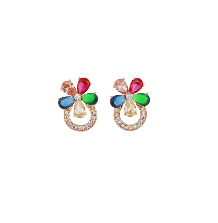Zircon Pavé Hoop Flower Tops 11614