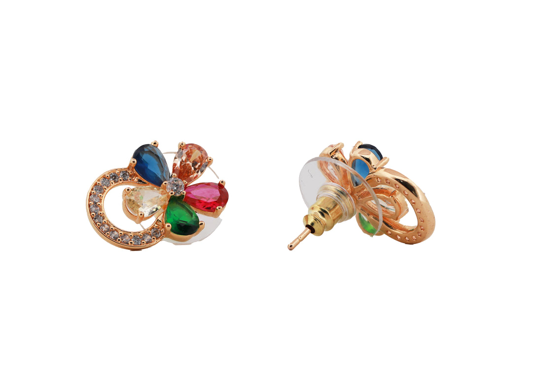 Zircon Pavé Hoop Flower Tops 11614