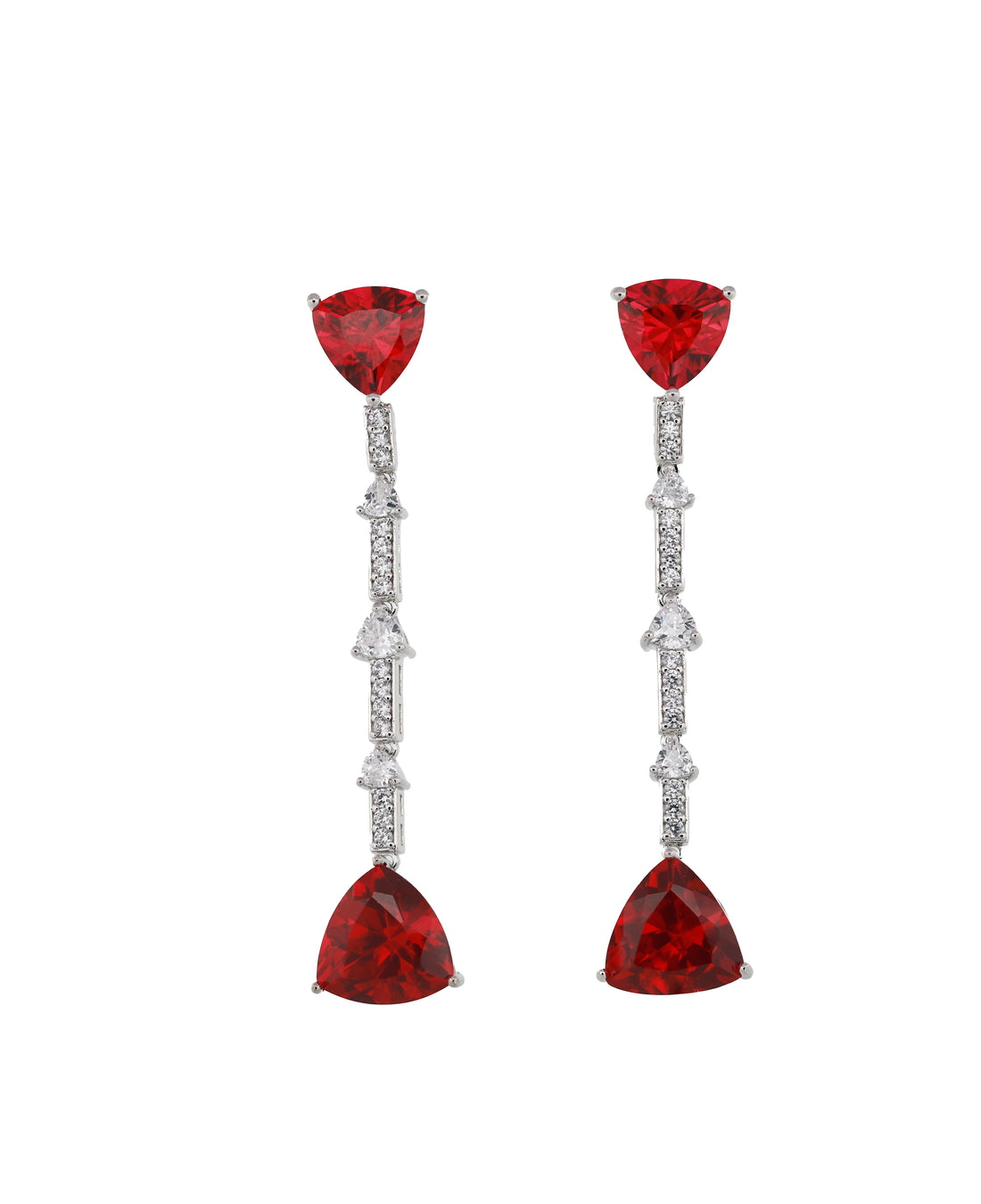 Zircon Trillion Drop Earrings 11617