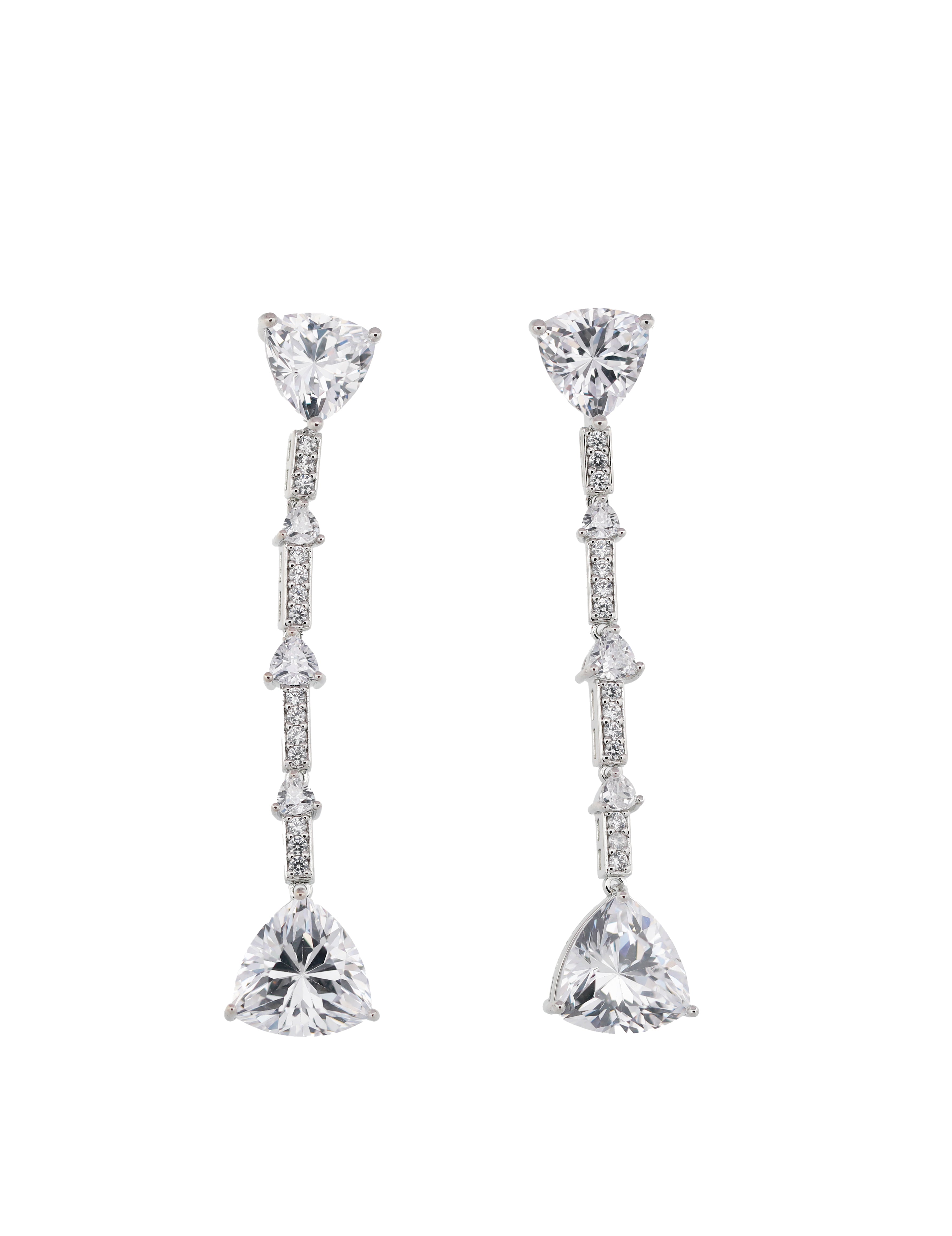 Zircon Trillion Drop Earrings 11617