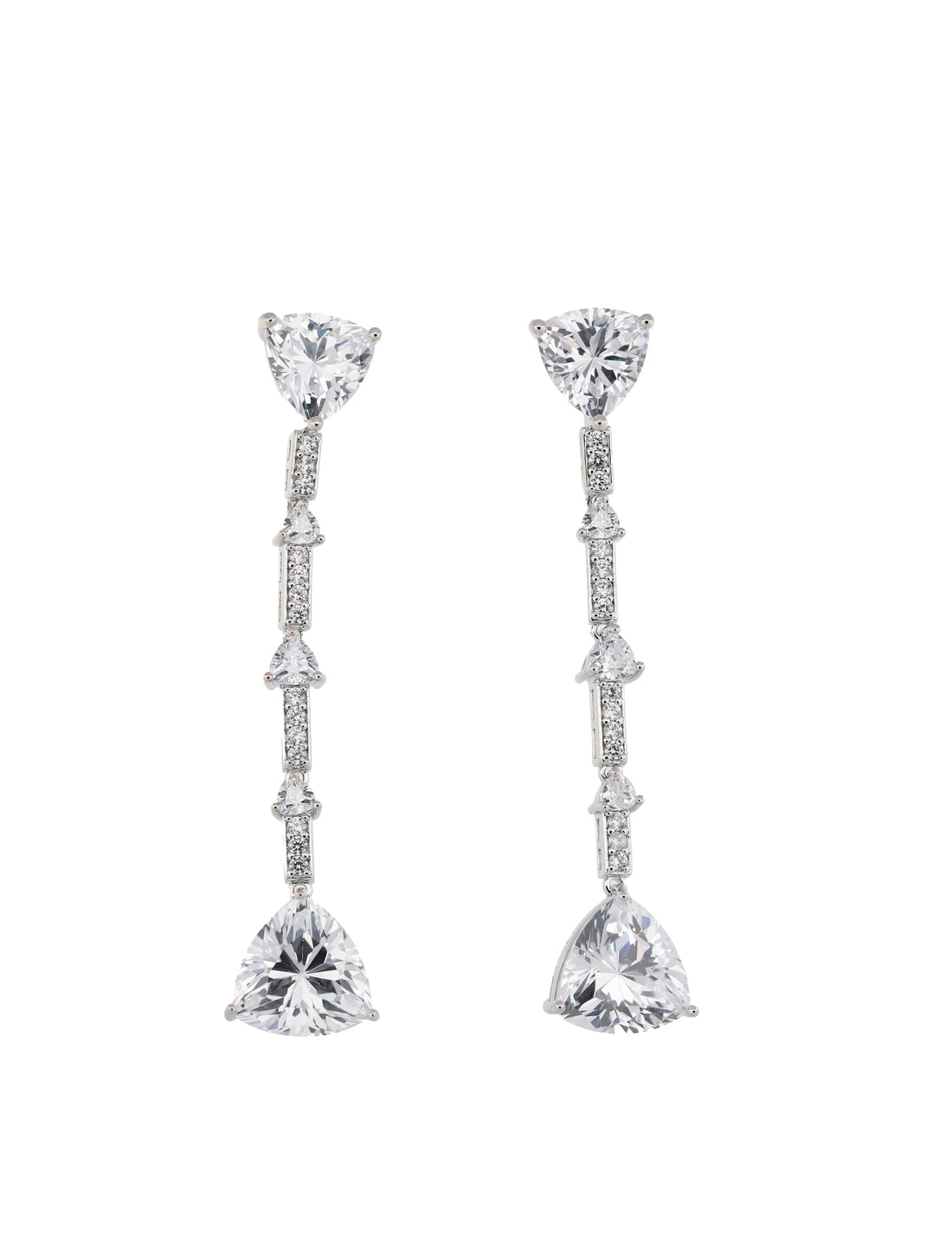 Zircon Trillion Drop Earrings 11617