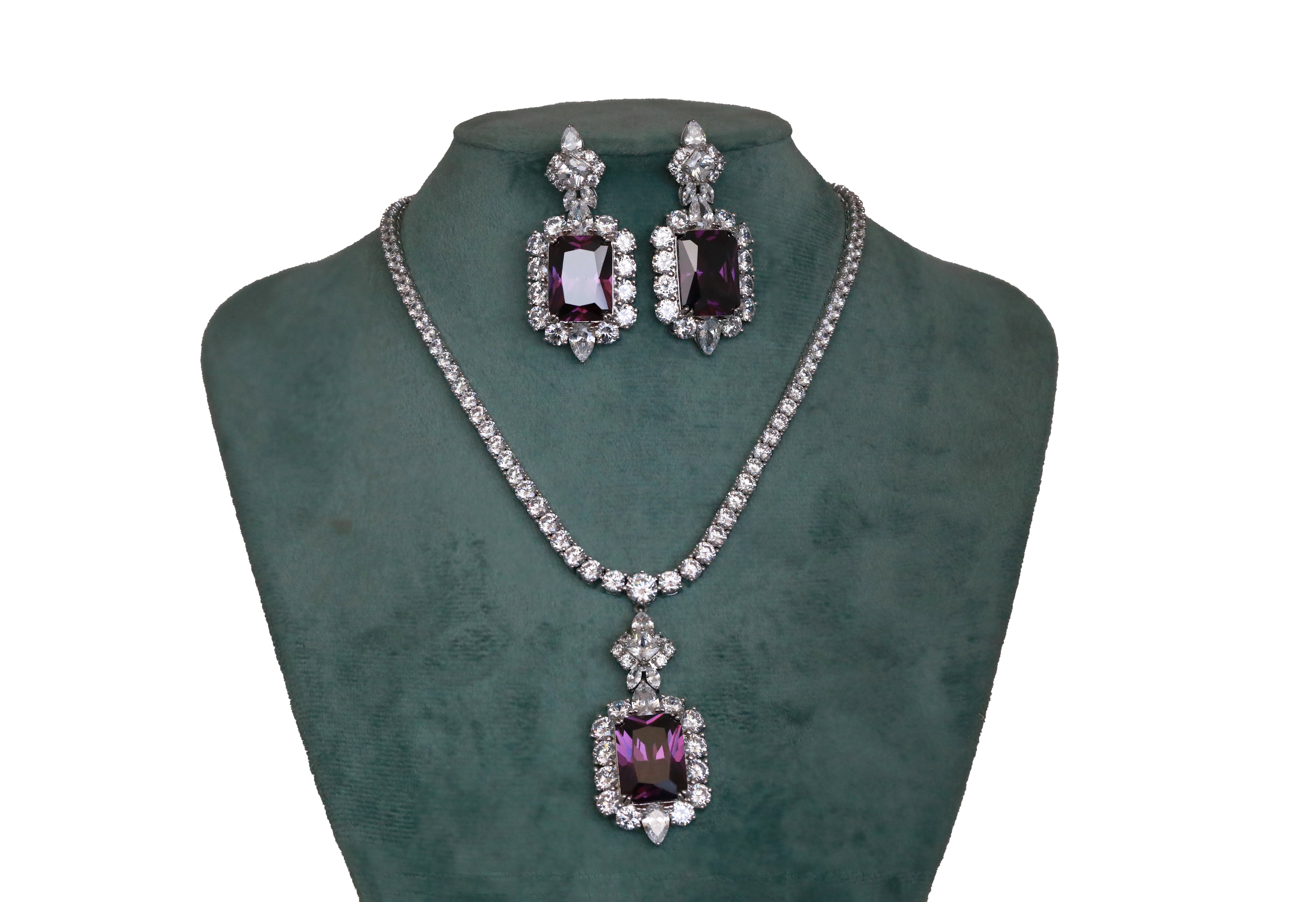 Zircon Regal Radiance Necklace Set 11772