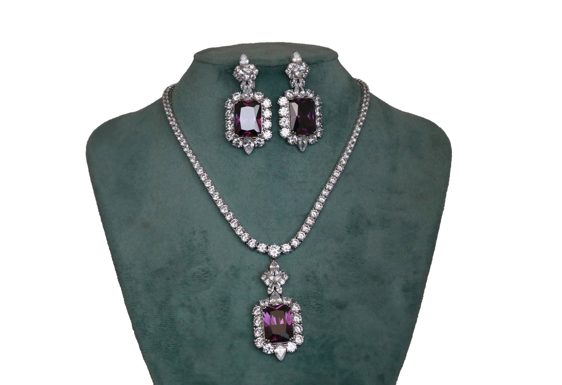 Zircon Regal Radiance Necklace Set 11772