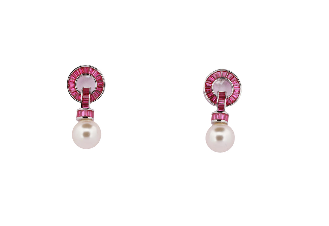 92.5 Sterling Silver Pearl Drop Earrings Earrings 11866