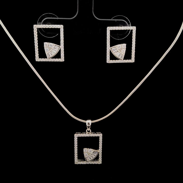 Zircon Chain Pendant Set 12041