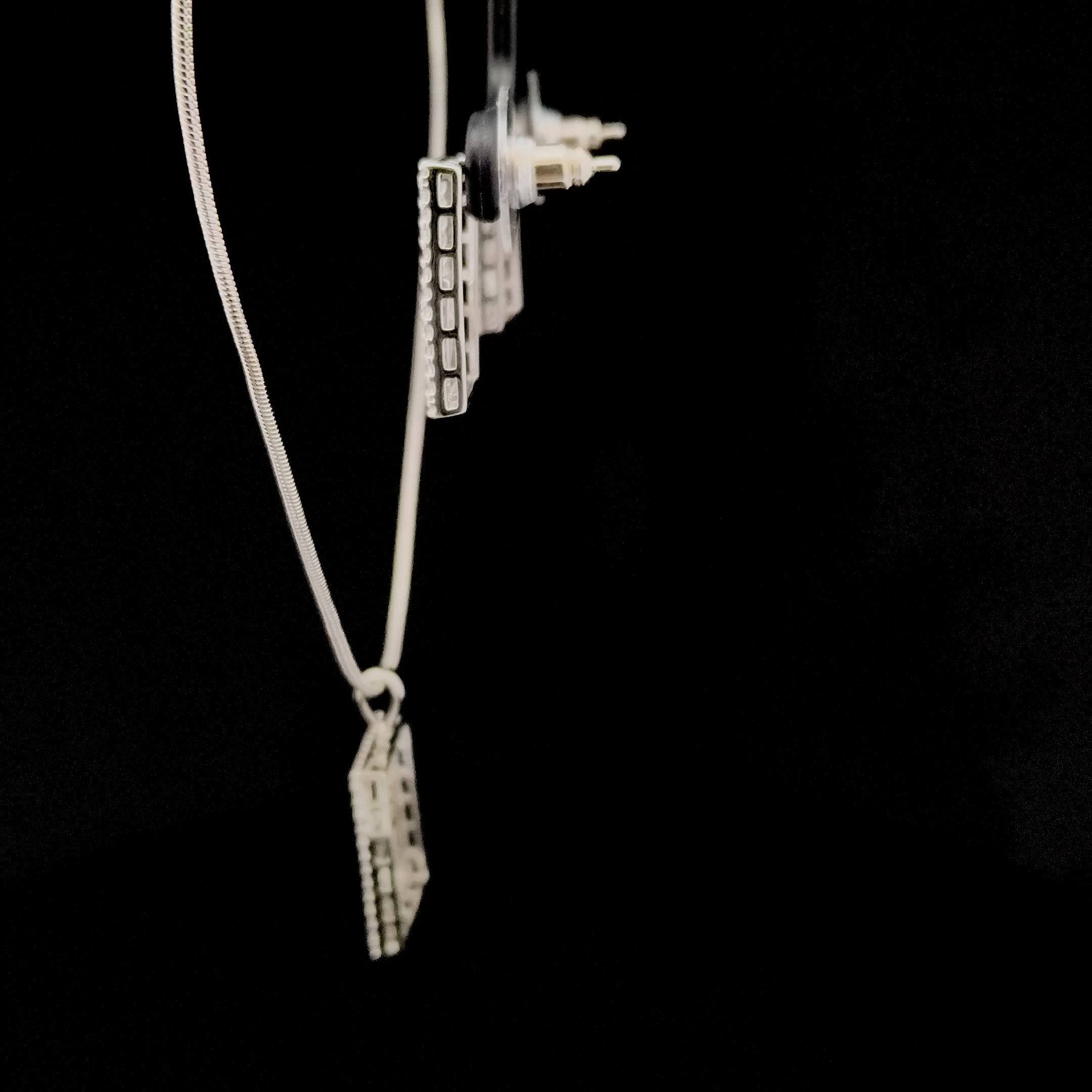 Zircon Chain Pendant Set 12041