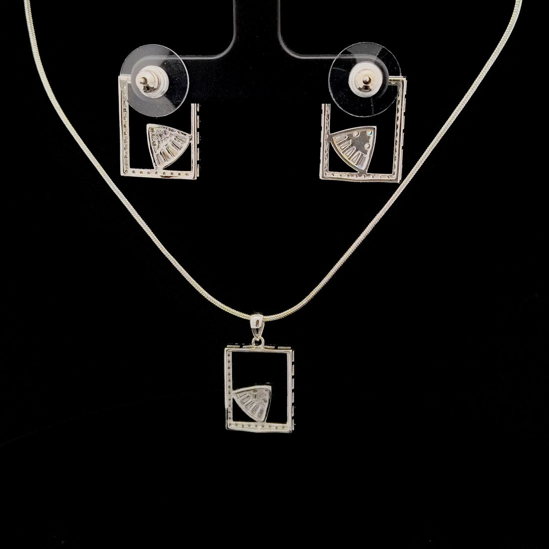 Zircon Chain Pendant Set 12041