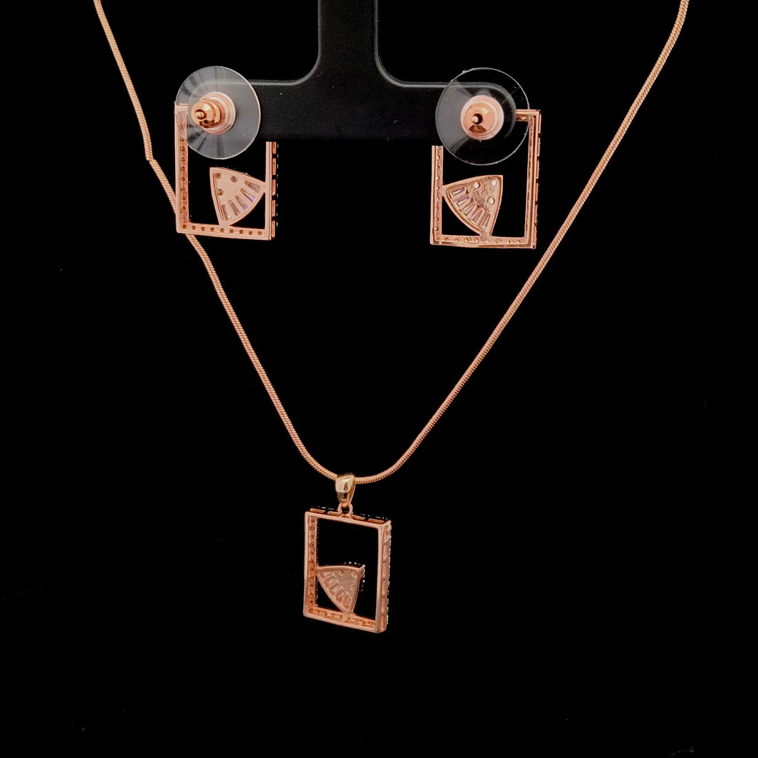 Zircon Chain Pendant Set 12041