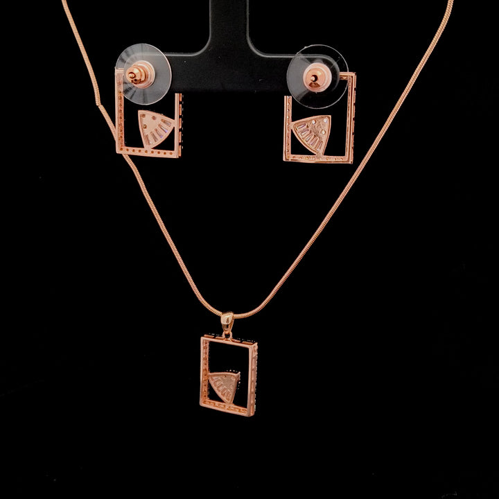 Zircon Chain Pendant Set 12041