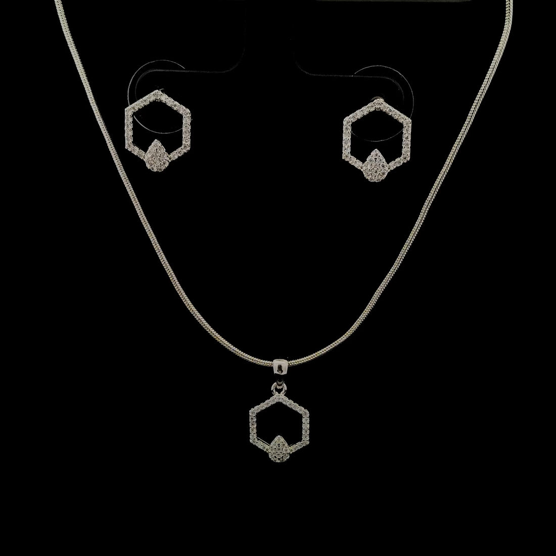 Zircon Chain Pendant Set 12047