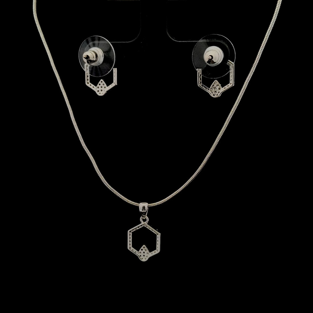 Zircon Chain Pendant Set 12047