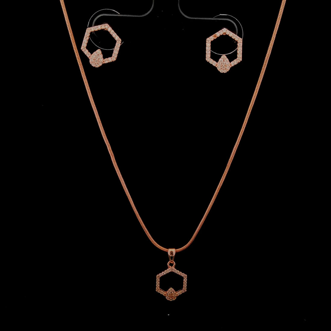 Zircon Chain Pendant Set 12047