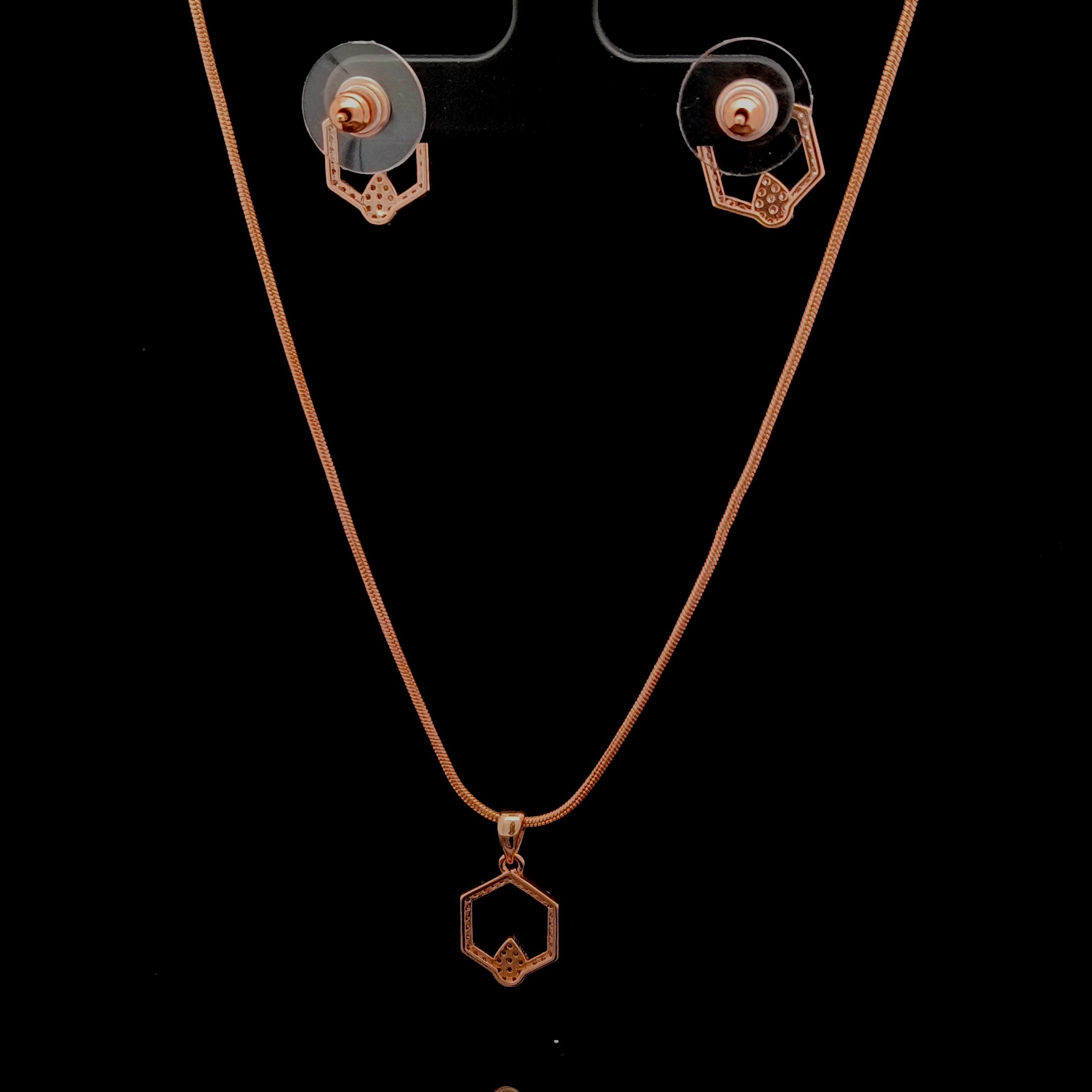 Zircon Chain Pendant Set 12047