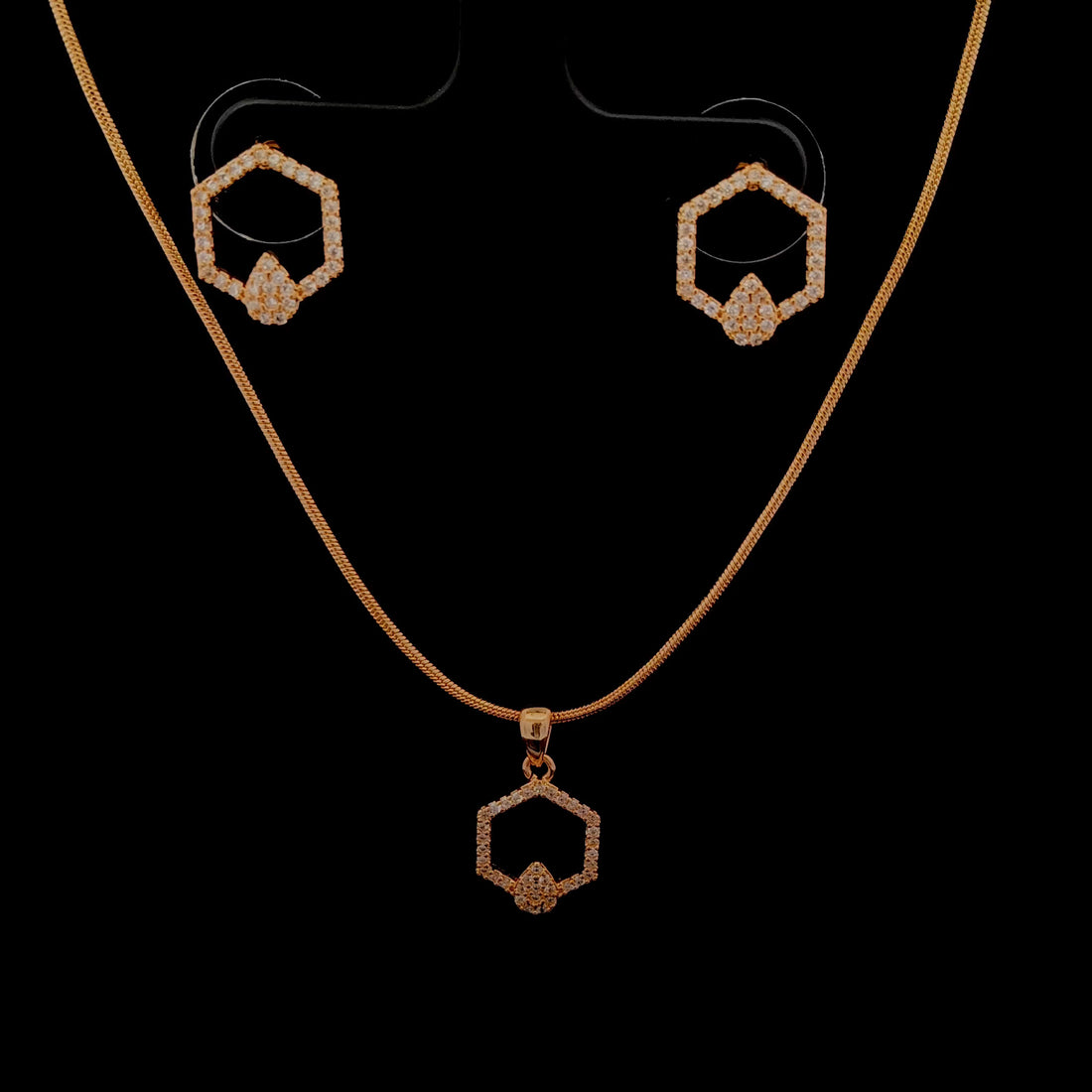Zircon Chain Pendant Set 12047