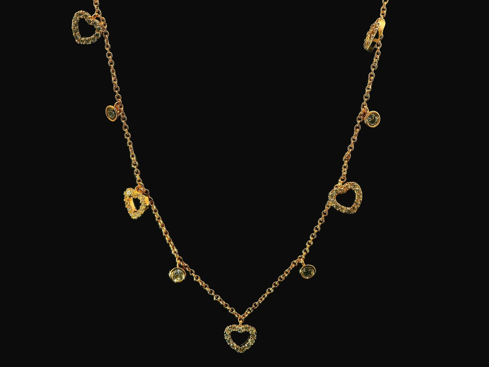 Zircon Chain Pendant Set  12050