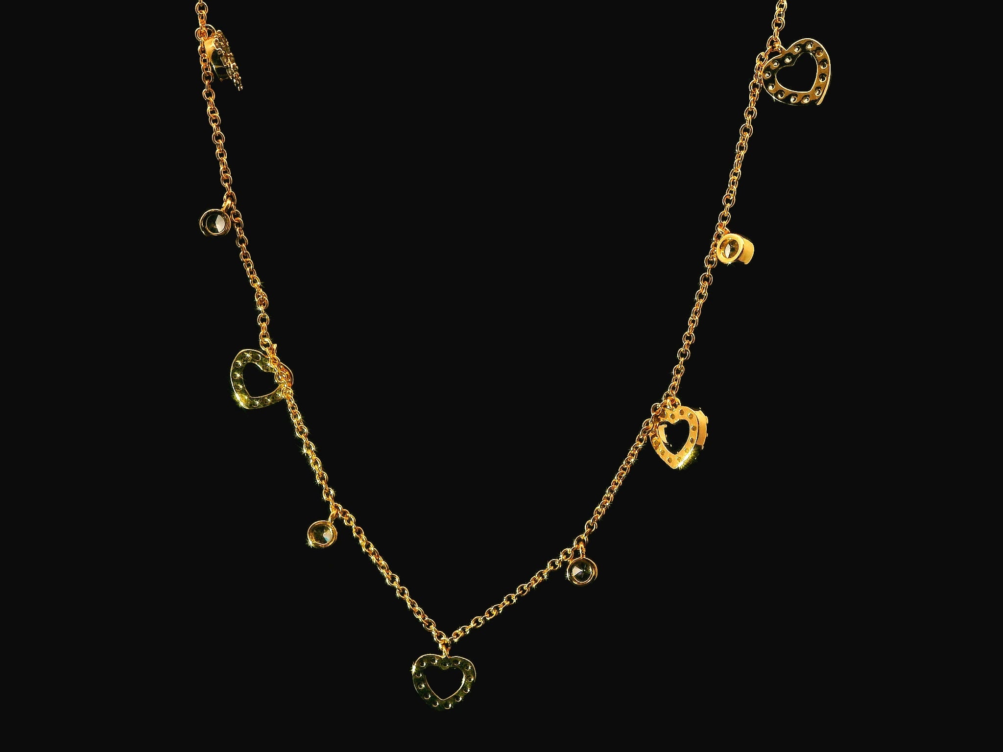Zircon Chain Pendant Set  12050