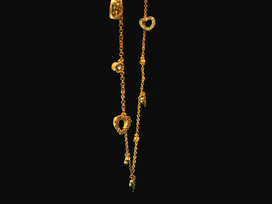 Zircon Chain Pendant Set  12050