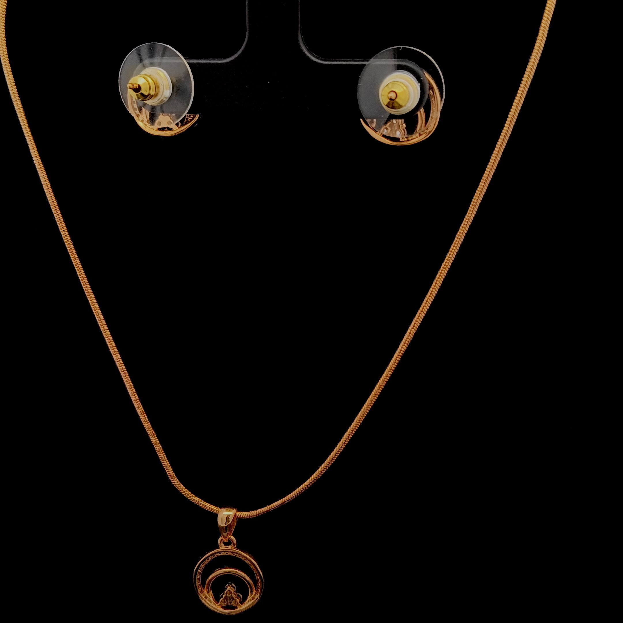 Zircon Chain Pendant Set 12051