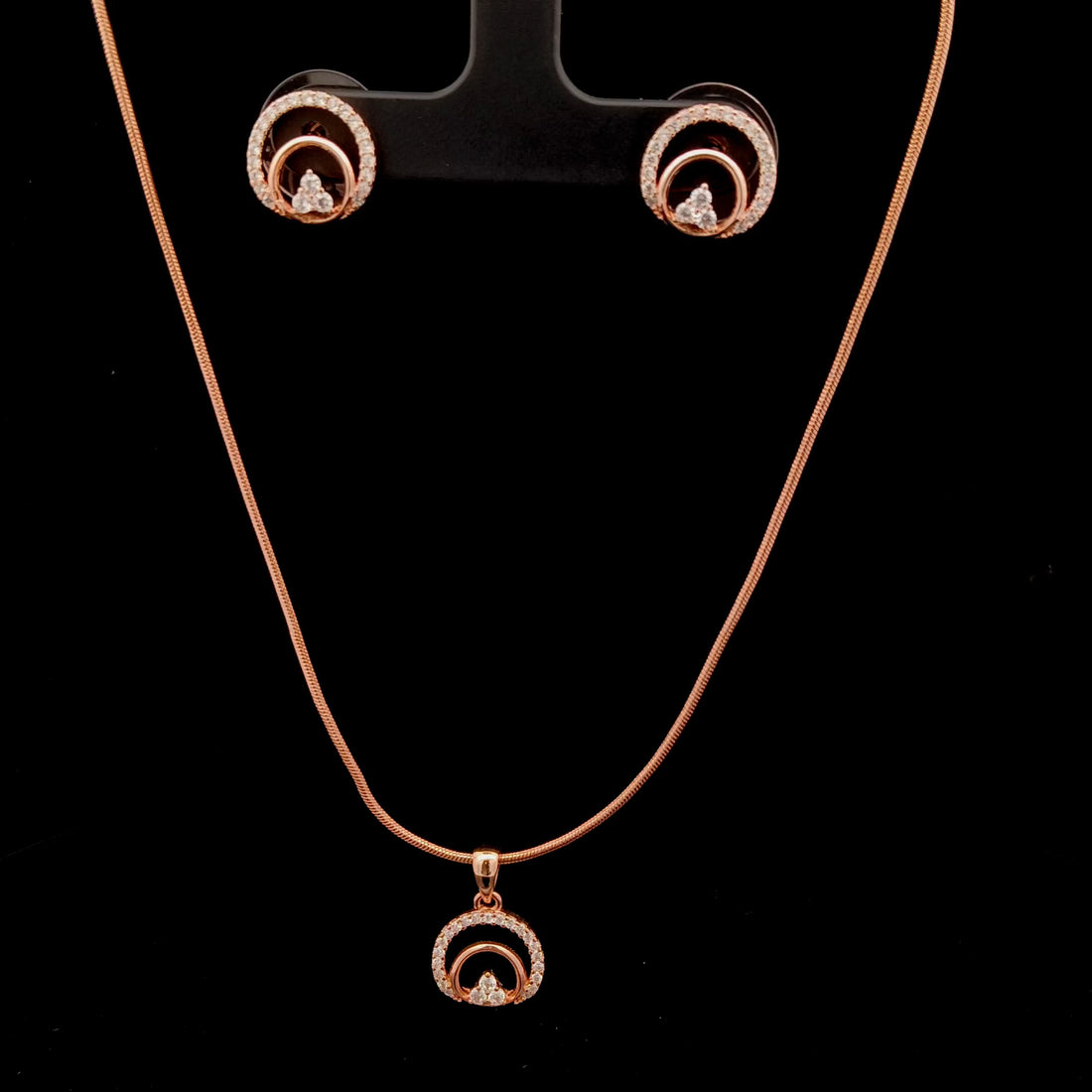 Zircon Chain Pendant Set 12051
