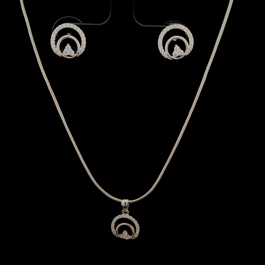 Zircon Chain Pendant Set 12051