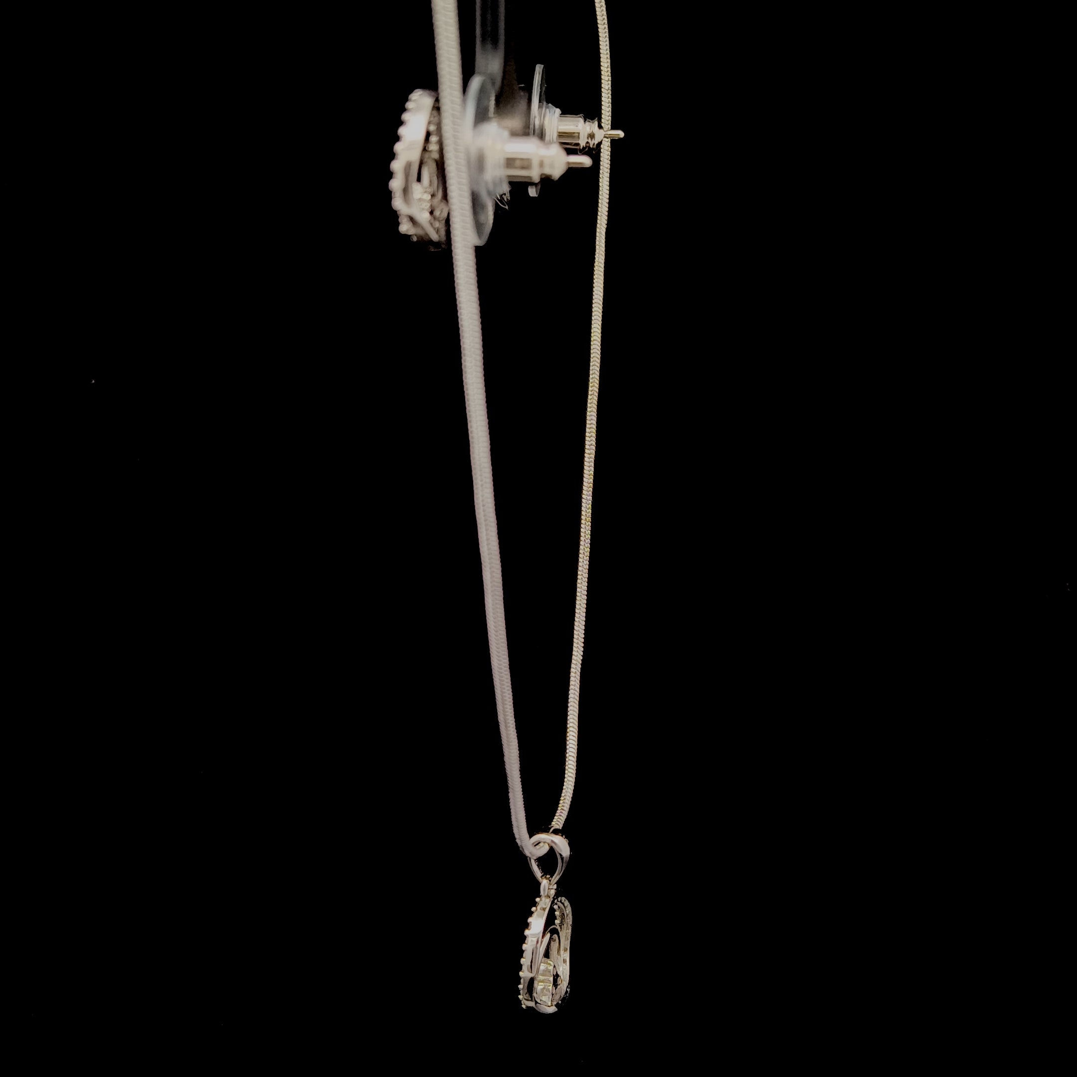 Zircon Chain Pendant Set 12051