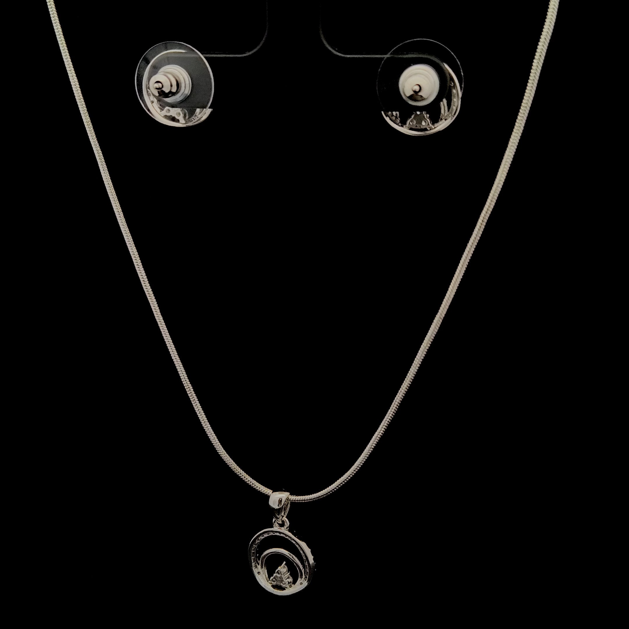 Zircon Chain Pendant Set 12051