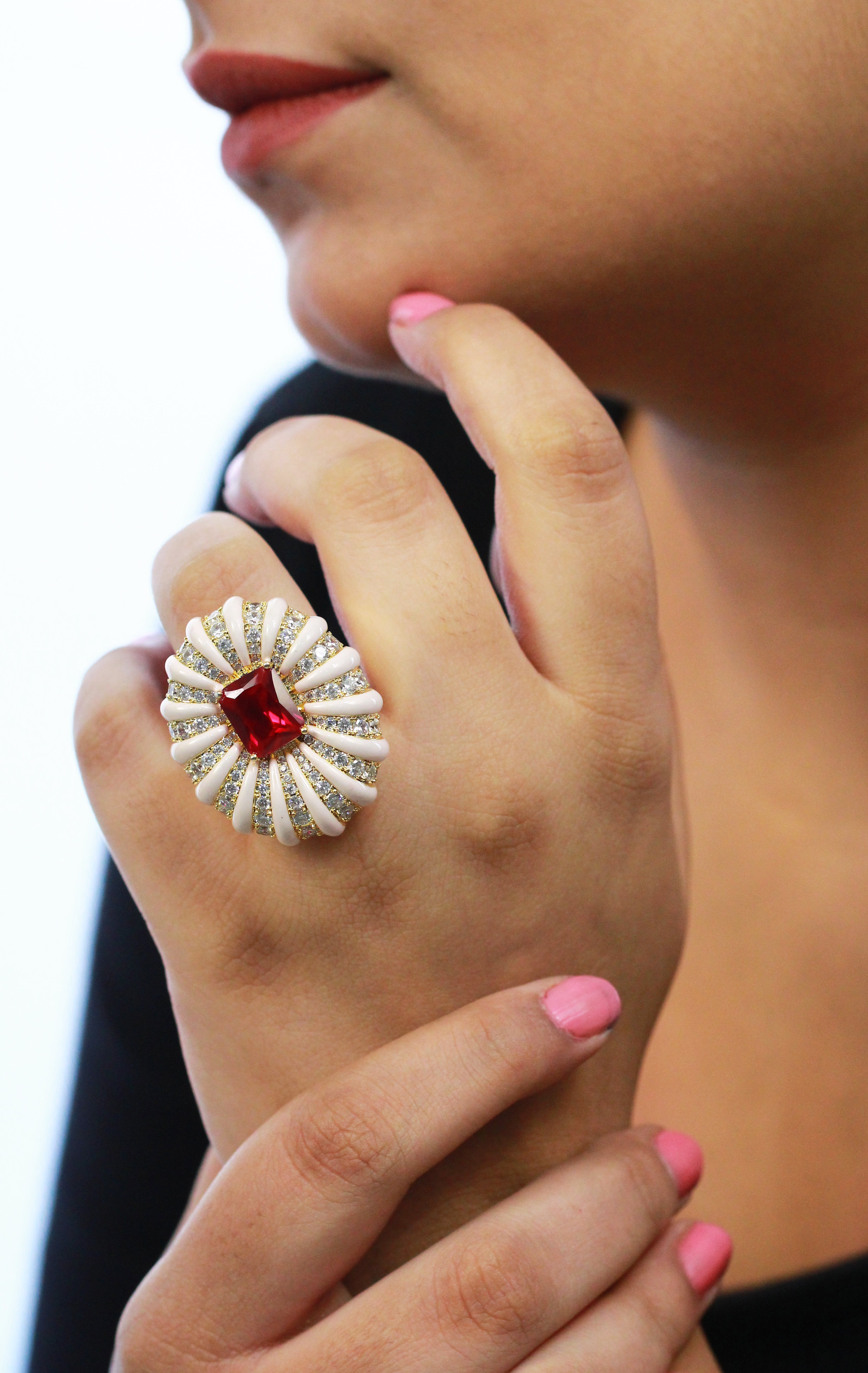 Zircon Finger Ring 28022