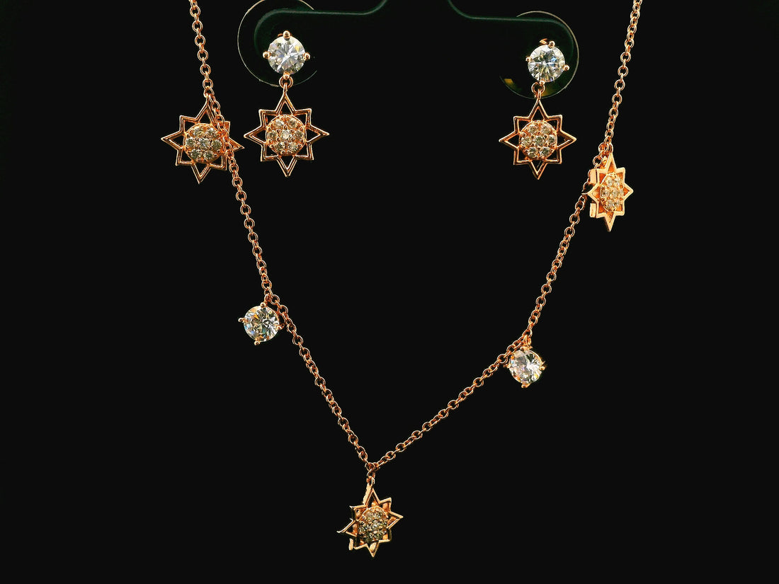 Zircon Chain Pendant Set 12215