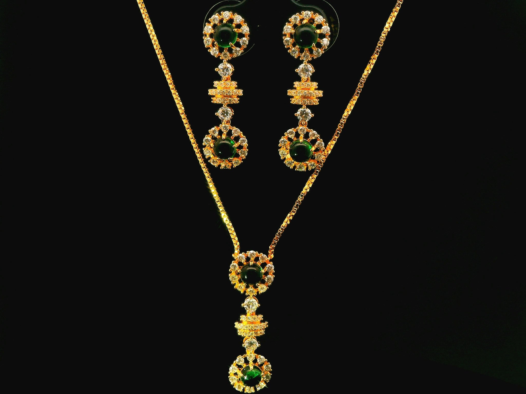 Zircon Chain Pendant Set  12245