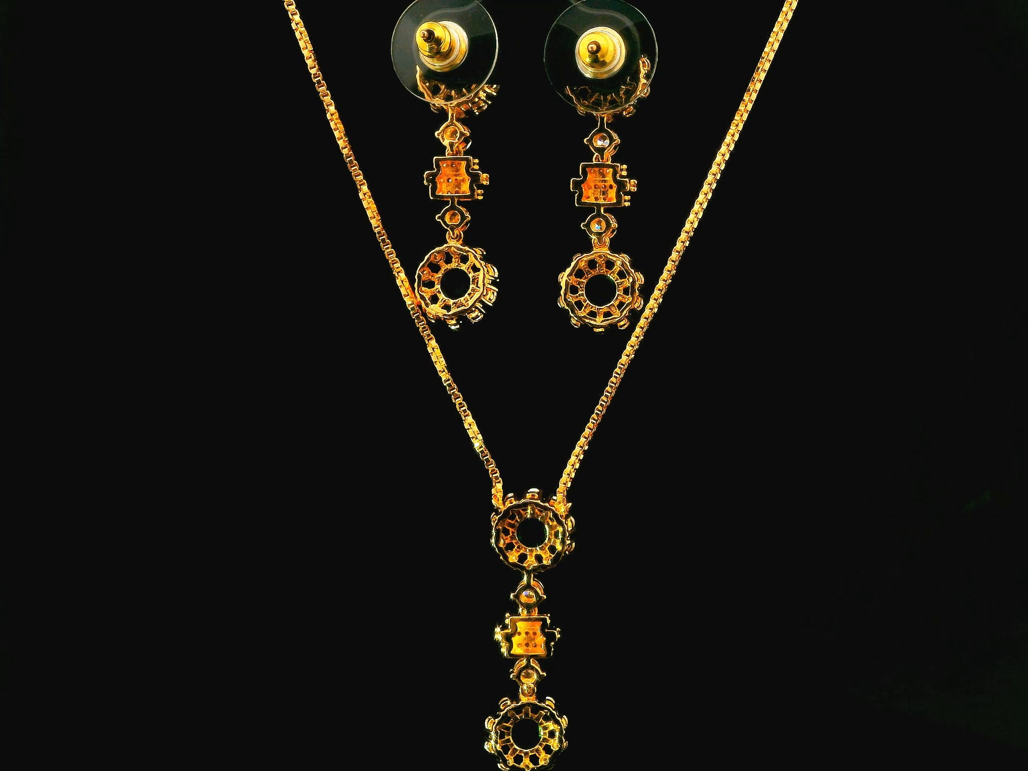 Zircon Chain Pendant Set  12245