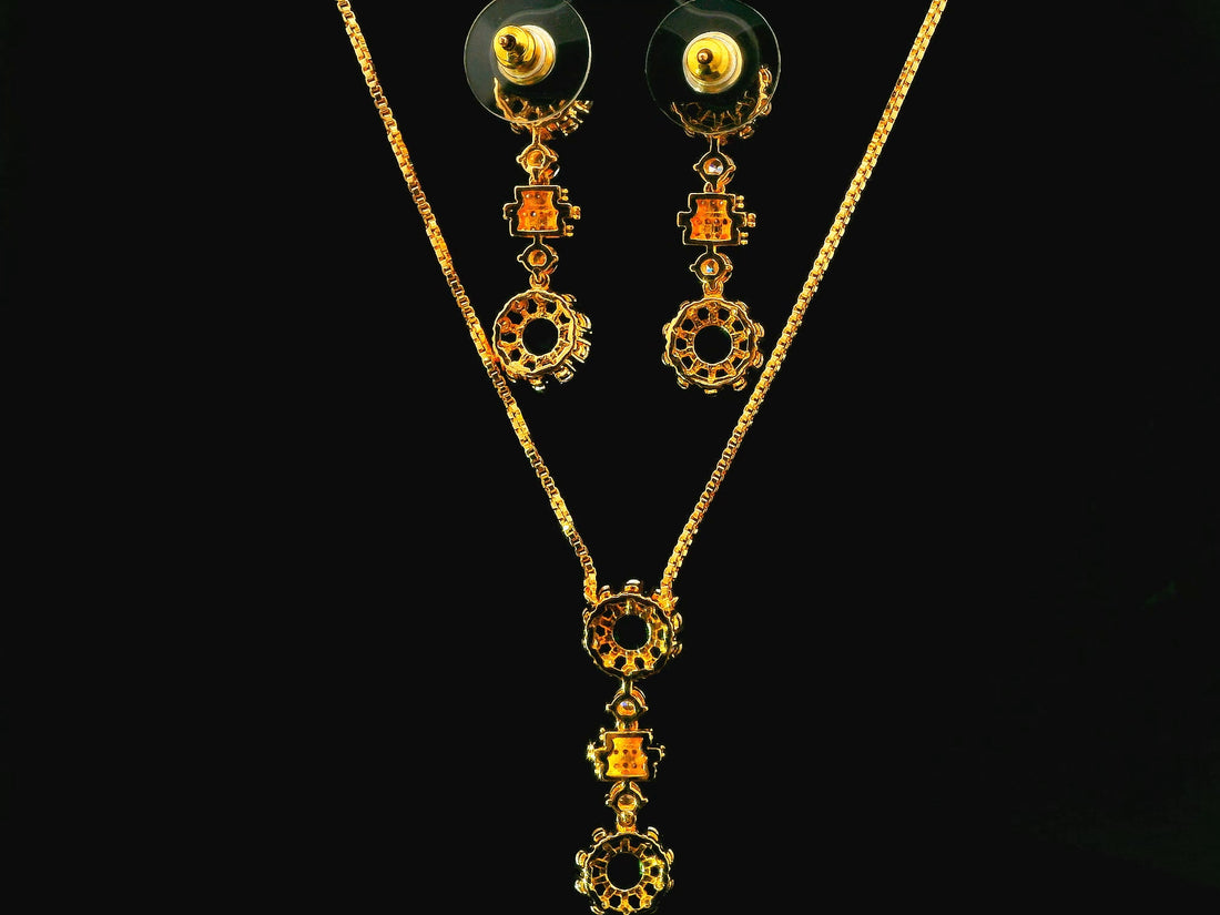 Zircon Chain Pendant Set  12245