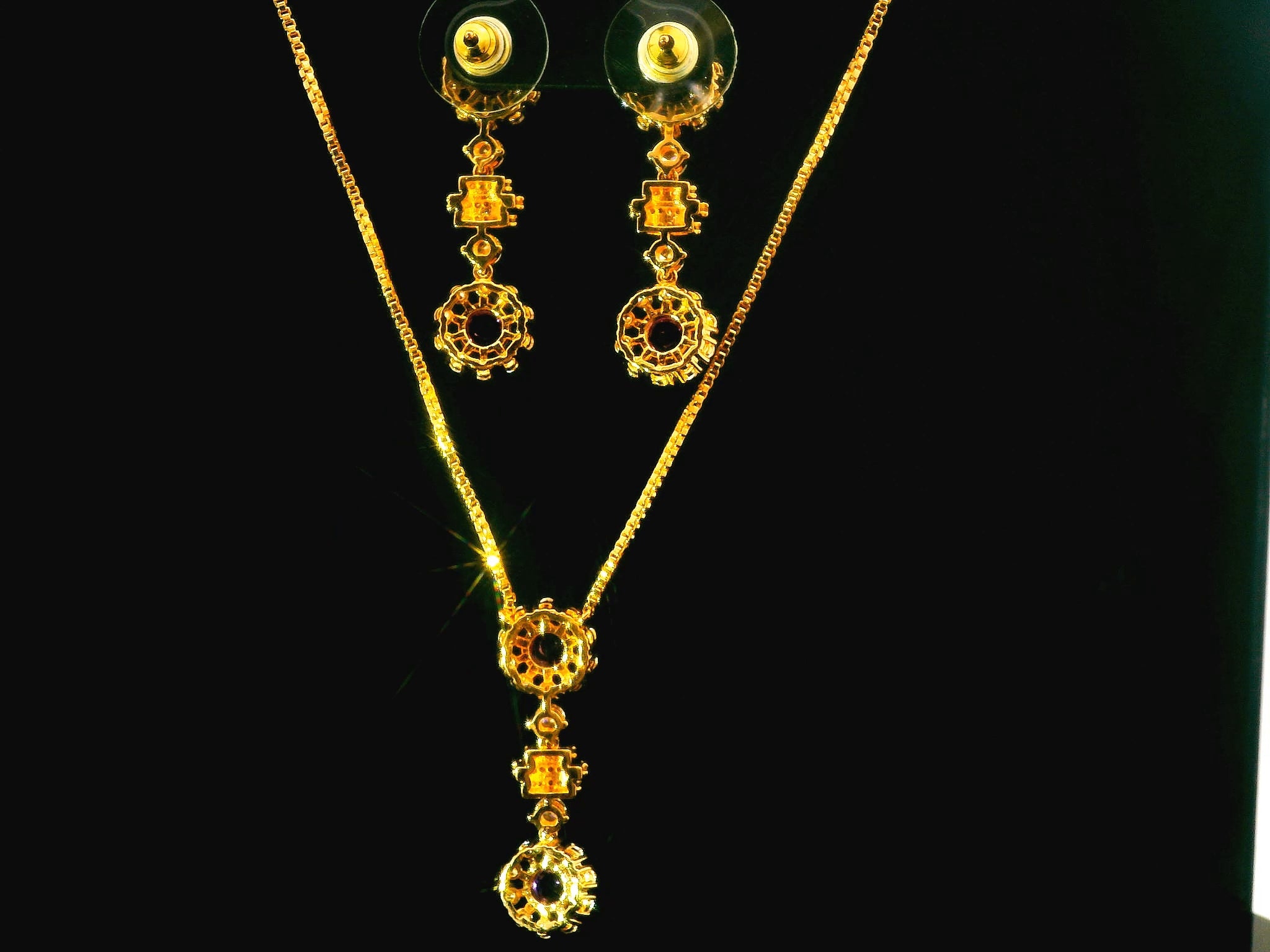 Zircon Chain Pendant Set  12245