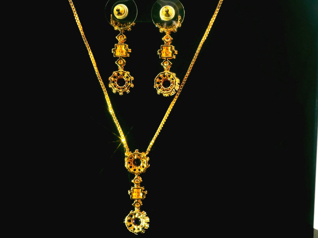 Zircon Chain Pendant Set  12245