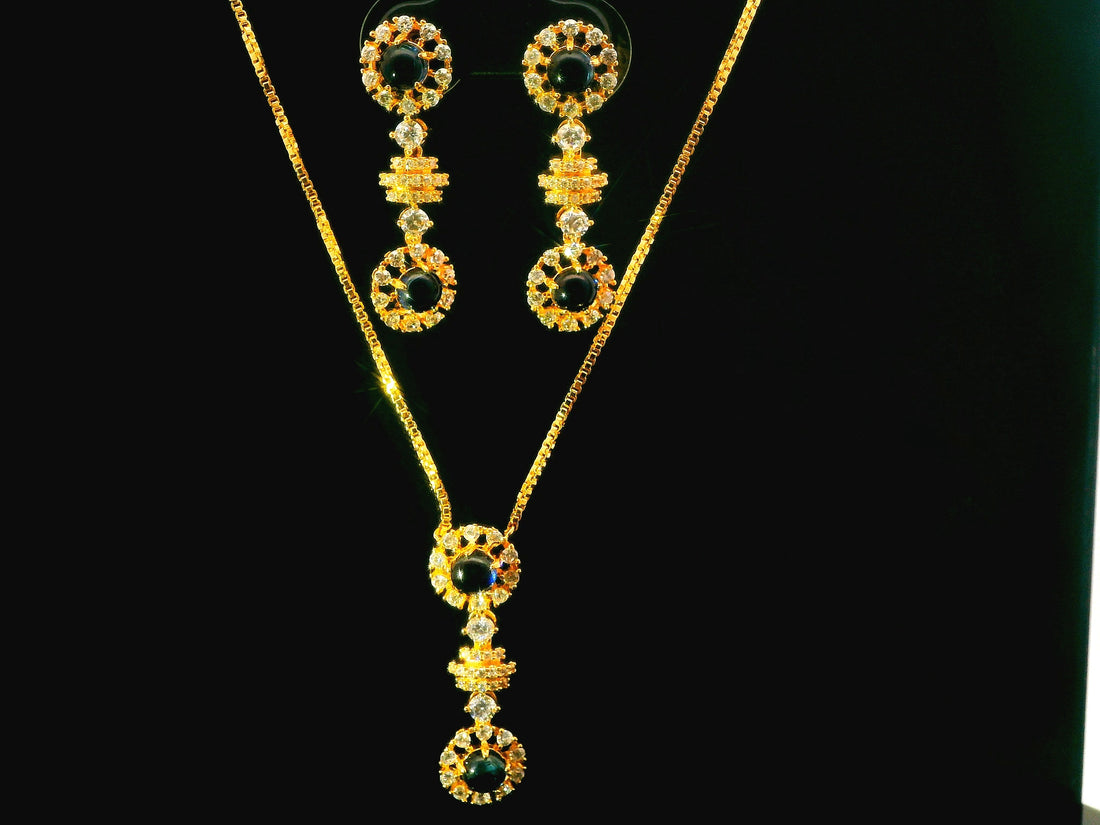 Zircon Chain Pendant Set  12245
