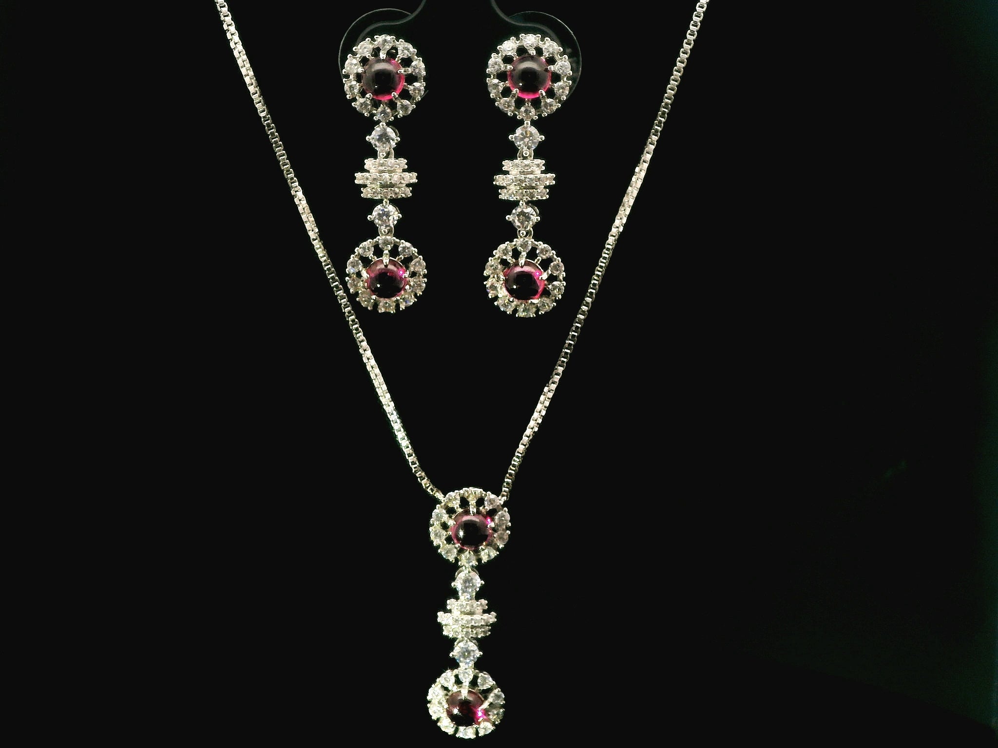 Zircon Chain Pendant Set  12245