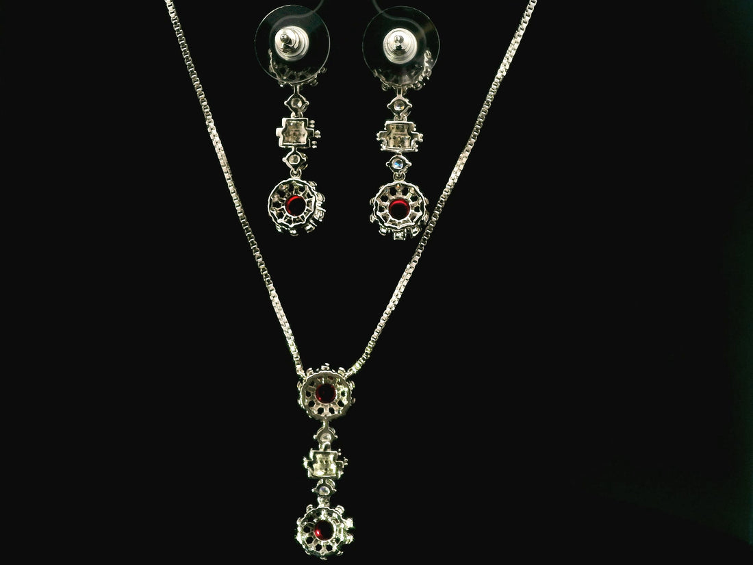 Zircon Chain Pendant Set  12245