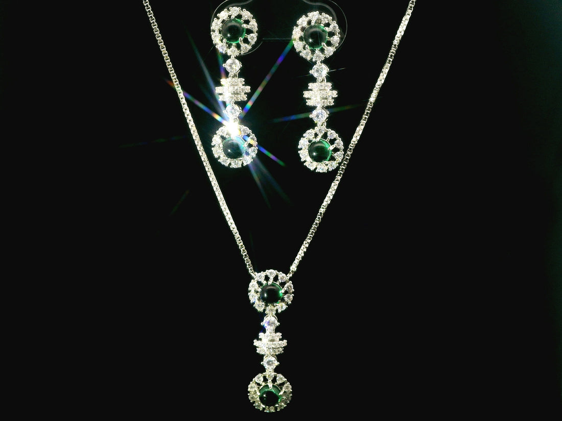 Zircon Chain Pendant Set  12245