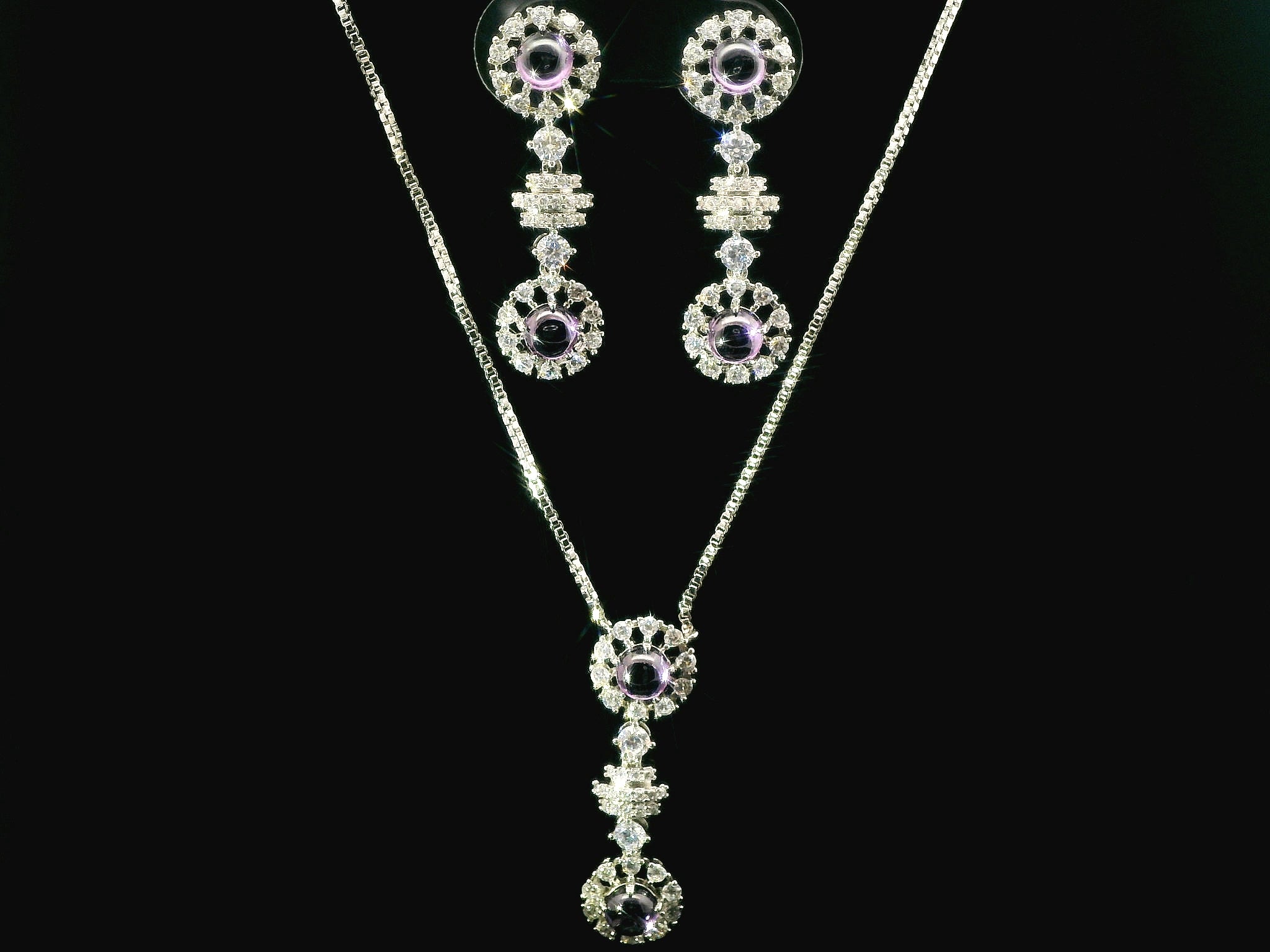 Zircon Chain Pendant Set  12245