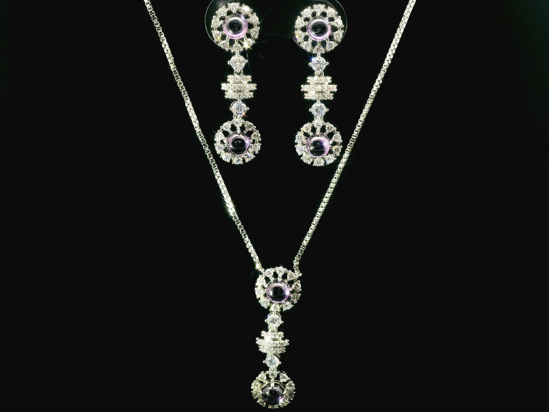 Zircon Chain Pendant Set  12245