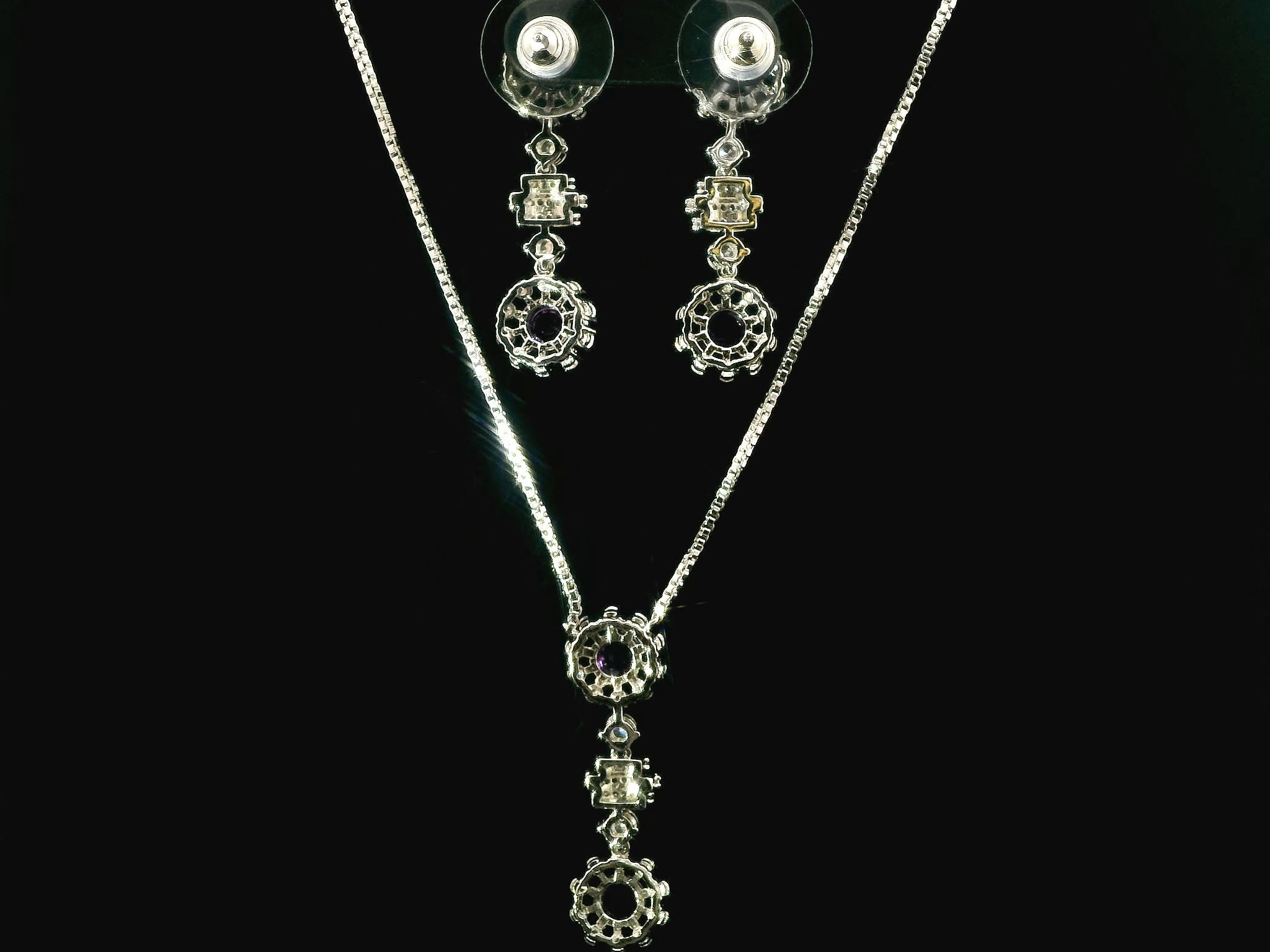 Zircon Chain Pendant Set  12245