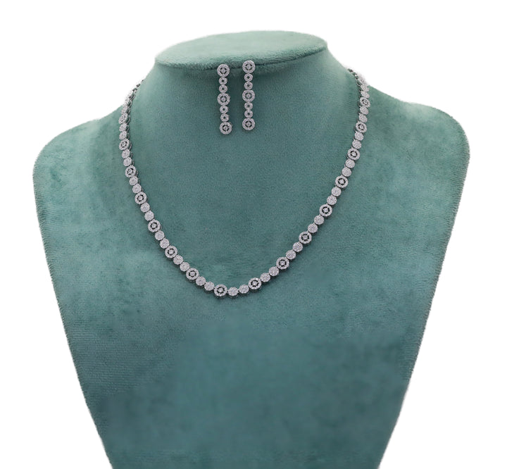 Zircon Cluster Grace Necklace Set 12431