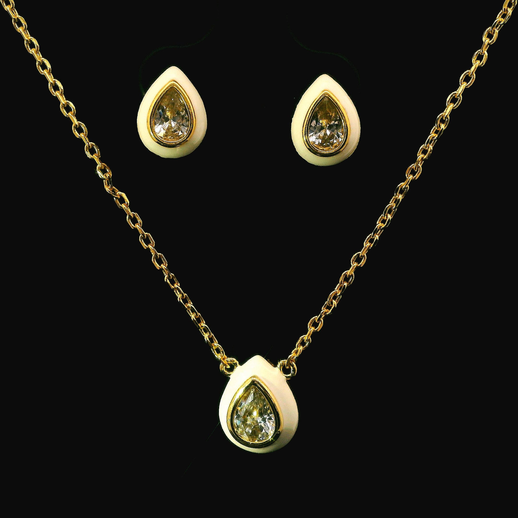 Zircon Chain Pendant Set  12730