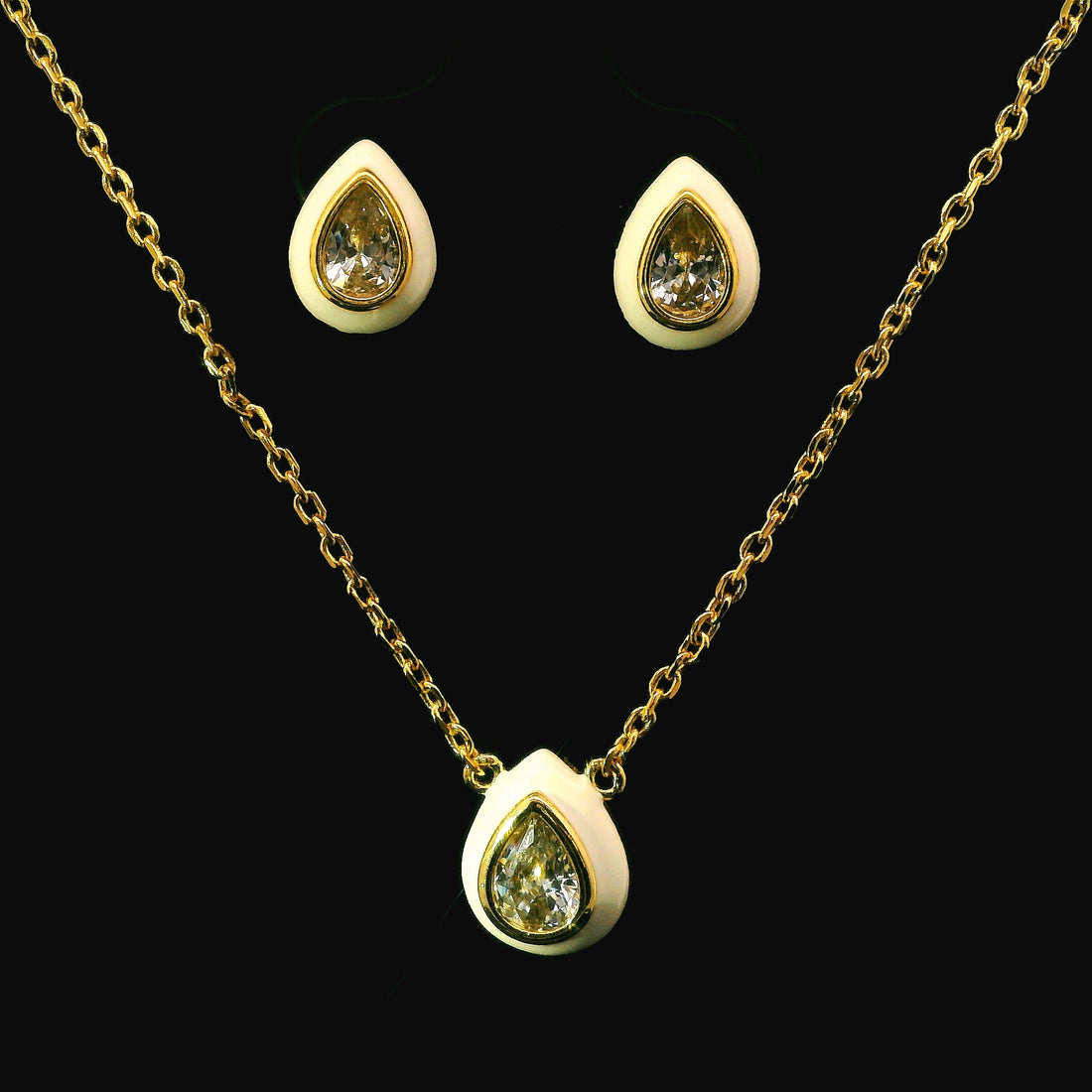 Zircon Chain Pendant Set  12730