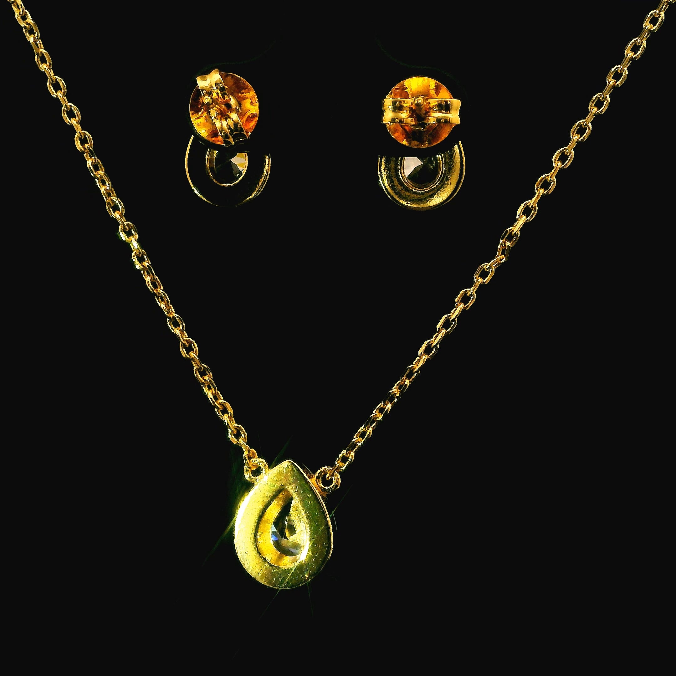 Zircon Chain Pendant Set  12730