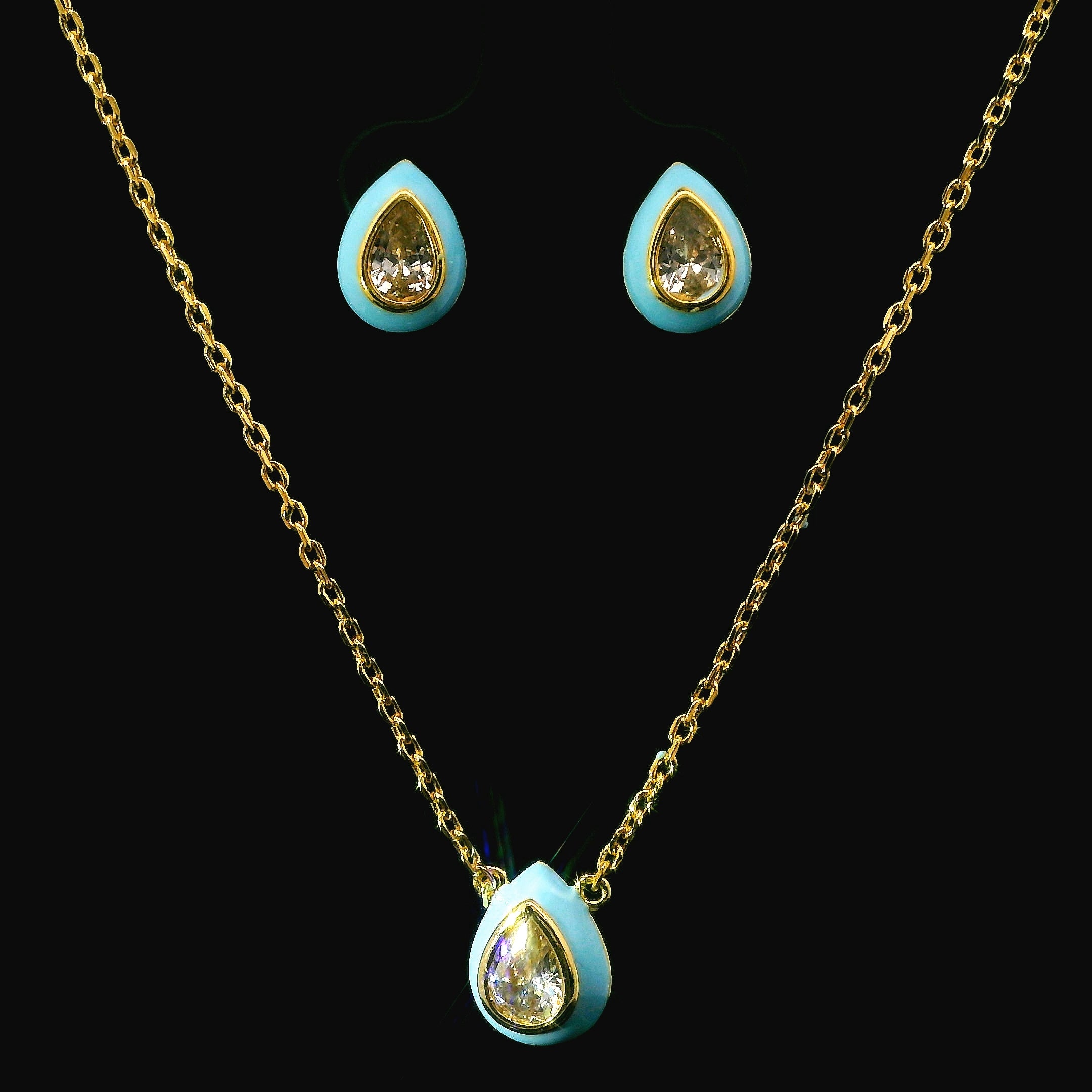 Zircon Chain Pendant Set  12730