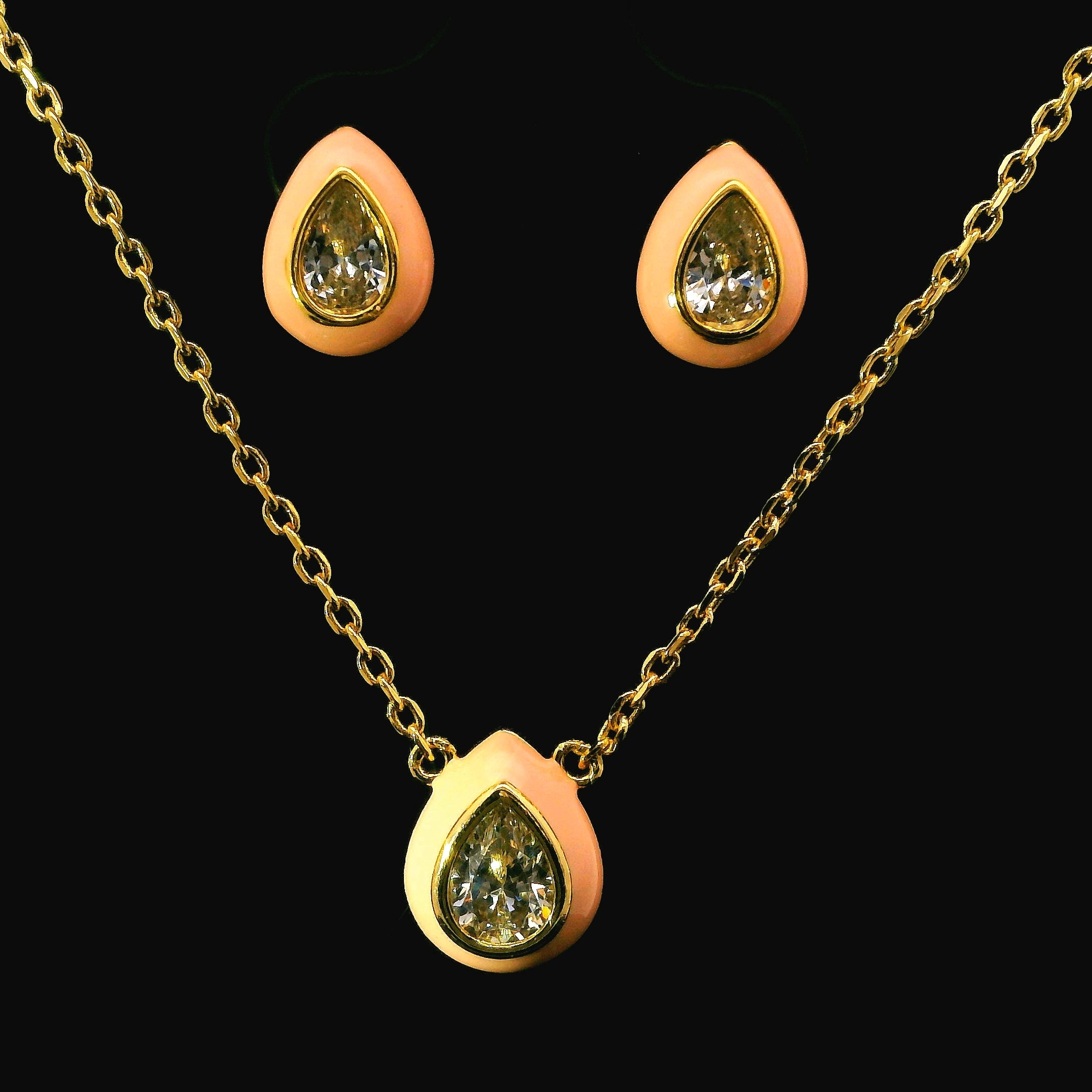 Zircon Chain Pendant Set  12730