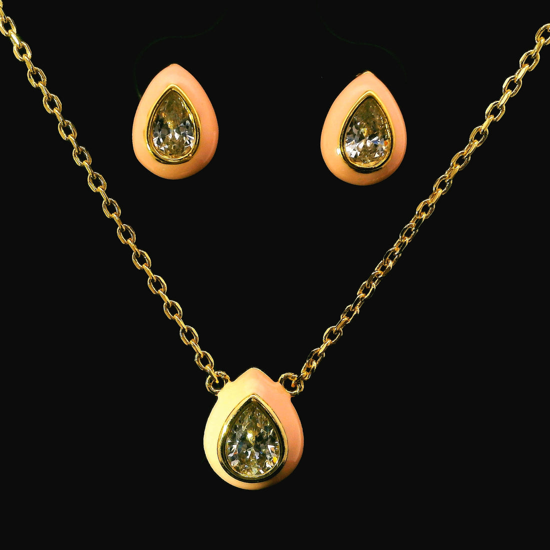 Zircon Chain Pendant Set  12730