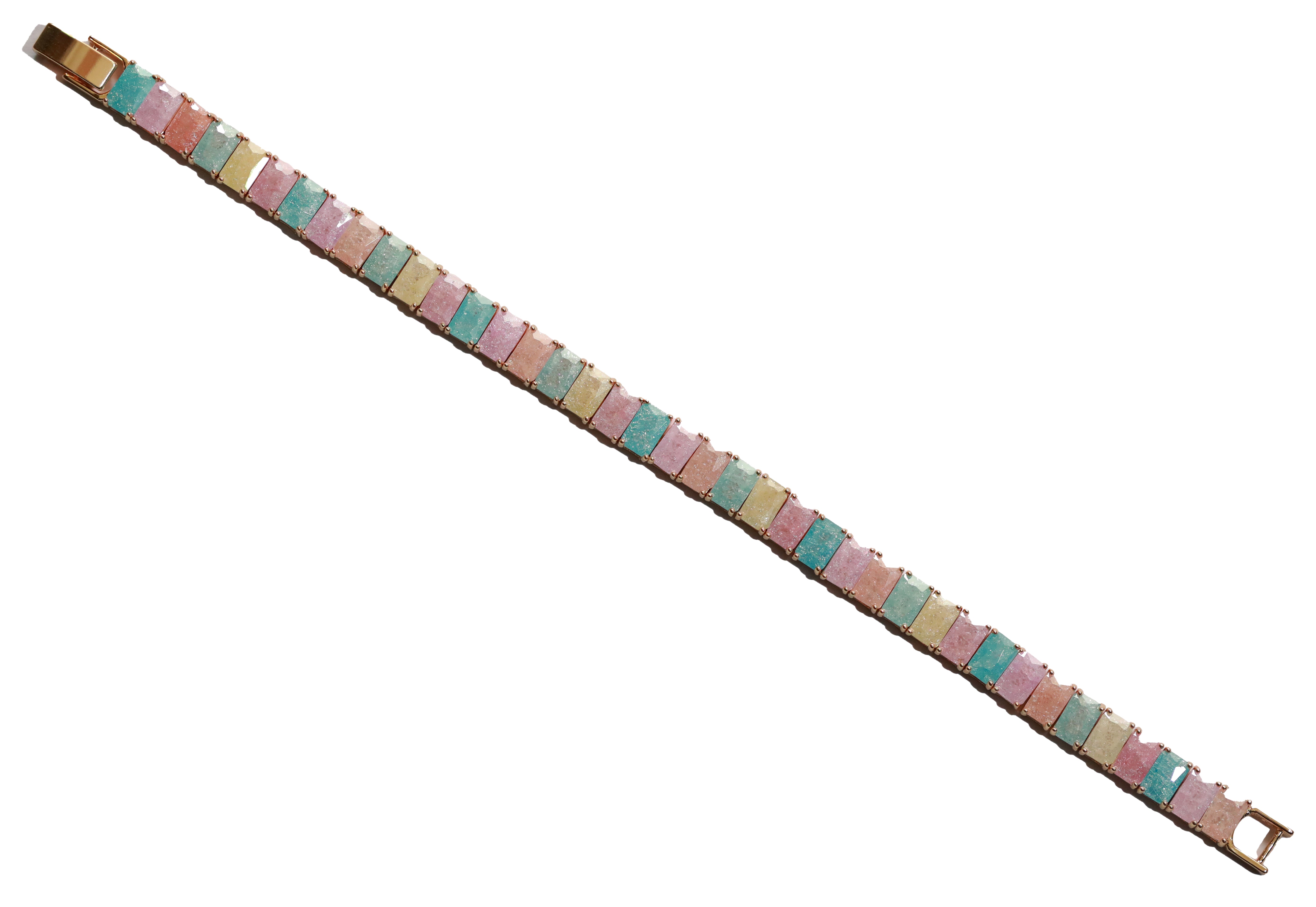 Zircon Emerald-Cut Multicolor Bracelet 13067