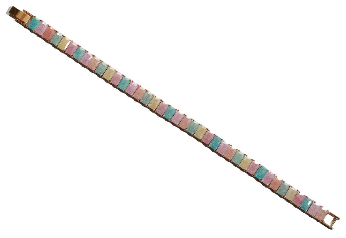 Zircon Emerald-Cut Multicolor Bracelet 13067